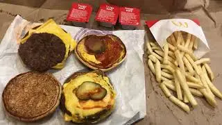 Las Vegas Delicious McDonald's Double Cheeseburger with BBQ sauce and French Fries 