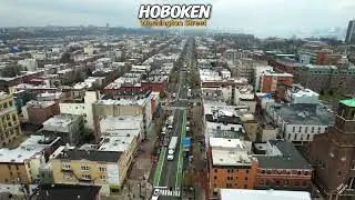 HOBOKEN NJ, WASHINGTON STREET - DRONE FLIGHT