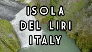Isola del Liri by drone  🌊 The Town of Waterfalls  | Aerial stock footage