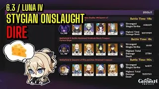 6.3 Stygian Onslaught DIRE Difficulty 6 (Mobile Clear) | C0R1 Flins, Jean cheese, C1R1 Neuvillette