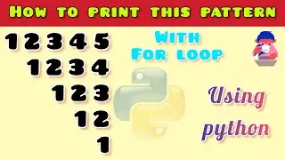 how to print this pattern in python using for loop @akprogrammingtutorials7491