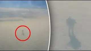 Giant Humanoid Shaped Figure Snapped Floating In Clouds