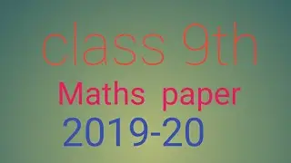 Class 9th NCERT  ardhvaarshik Maths paper 2019-20