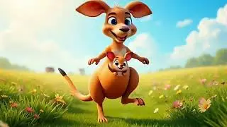 Kangaroo Rhyme for Kids | Hop & jump nursery rhyme  | animation Nursery Rhymes