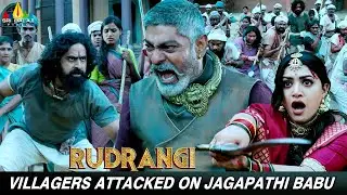 Village People Attacked on Jagapathi Babu | Rudrangi | Malayalam Latest Movie Scenes |Mamta Mohandas