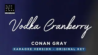Vodka Cranberry - Conan Gray (Original Key Karaoke) - Piano Instrumental Cover with Lyrics