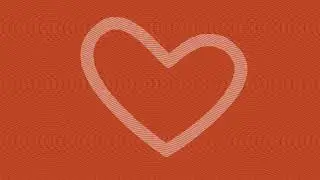 4K Heart Drawing Sketch Orange Wave Netting Copyright Free Stock Footage Free Download