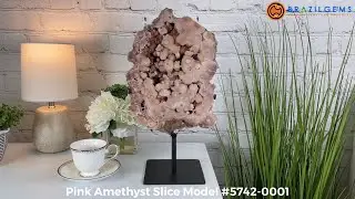 Pink Amethyst Slice Model # 5742-0001 by BrazilGems.com 🏷 FOR SALE
