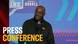 GM Martin Mayhew speaks to the media at the 2023 NFL Combine