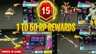 🔥MONTH 15 ROYAL PASS // 1 TO 50 RP // M15 ROYAL PASS PUBG MOBILE/BGMI ( M15 ROYAL PASS UPDATE )