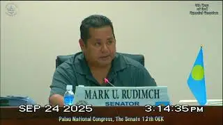 Palau National Congress | 12th OEK, The Senate 4th Day of 3rd Special Session