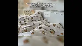 4 Pcs Bedsheets 100% Cotton Bedding Duvet Cover Sets