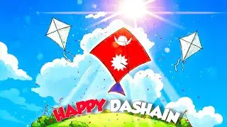 🎉 Happy Dashain 2082 | Nepali Festival Animation - Kite,Tika & Ping 🎋