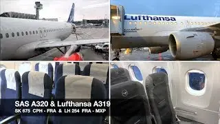 TRIP REPORT | SAS A320 & Lufthansa A319 | Copenhagen ✈ Milan MXP via Frankfurt | Economy Class