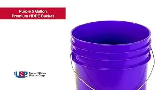 Purple 5 Gallon Premium HDPE Bucket | U.S. Plastic Corporation&reg;