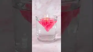 I Poured Wax Into Water&hellip; You Won&rsquo;t Believe What Happened🩷❤️#candlemaking #gelwax #diycrafts