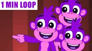 🎶 [1 MIN LOOP] Five Little Monkeys Remix🐒 Fun Nursery Rhymes Beats Sound Variations @MonkeyRhymesHub