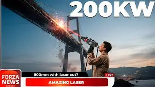 Что делает этот лазер мощностью 200 000 Вт?! Резка толстой стали.