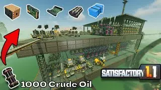 Turning 1000 Crude Oil into 1200 Rubber and Plastic + Electronics - Satisfactory 1.1