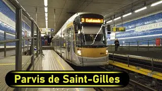 Premetro Station Parvis de Saint-Gilles - Brussels 🇧🇪 - Walkthrough 🚶
