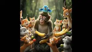 A short, moral story of a little monkey 🐒✨Watch till the end!#Shorts #MoralStory #UrduStory