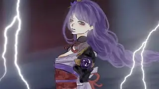 traveler meets raiden shogun || genshin impact aether vs raiden shogu|| gacha || weird af drawing