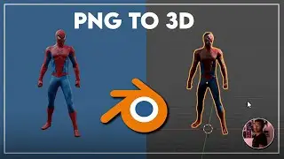 PNG to 3D model using PIFuHD and Blender
