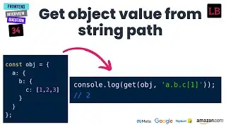 Get Object Value From String Path |  JavaScript Interview Question - 34 | Learnersbucket