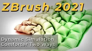Dynamic Cloth Simulation in ZBrush 2021 - Comforter Blanket with MicroPoly and Alphas!