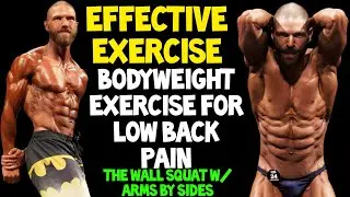 LOW BACK PAIN EXERCISE: The Wall Squat with Arms by Sides | Mobilization Exercise for Low Back Pain