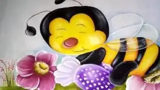 Pintura em tecido. Aula completa, como pintar abelhinha