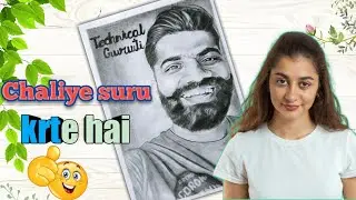 Technical guruji drawing | technical guruji pencil sketch | gaurav chaudhry drawing | #short