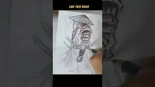 samurai drawing sketch video #shorts