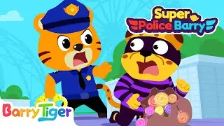 Sheriff BarryTiger to the Rescue! 🚔 Catch the Thief Cheetah 🐆 | Fun Police Cartoons & Kids Learning