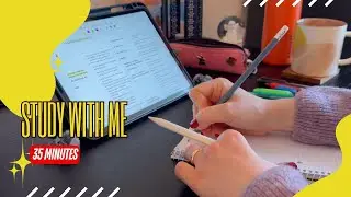Study With Me: German (35 Min) | Rain Sounds &bull; No Music &bull; Deep Focus