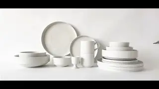 Wholesale Striped Embossed Stackable Porcelain Dinnerware: Minimalist Texture for Modern Dining