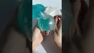 How I Made This Magical Two-Tone Stress Ball 💙🤍 | DIY Tutorial & ASMR