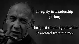Daily Drucker English 0101: Integrity in Leadership, The spirit of an rganization 英語で学ぶドラッカー