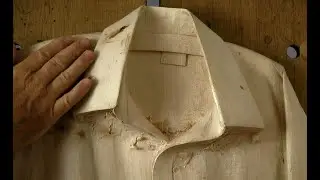 How to Carve a Hanging Shirt -  16 Collar part 3