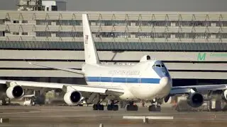 Boeing E-4B 747-200 Nightwatch Doomsday United States Air Force USAF departure at Munich Airport