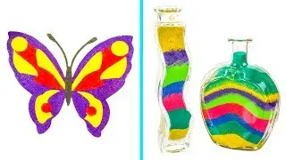 Learn Sea Fish and Animals Numbers With Orbeez | Kinetic Sand Bottle Butterfly Art