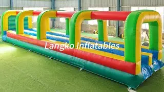 Inflatables Dual Lane Pool Waterslide Inflatable Water Slip And Slide