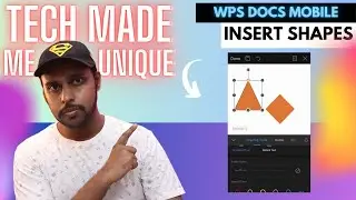How to insert shapes in wps office writer mobile | insert shapes on wps writer mobile