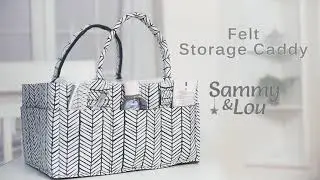 Herringbone Printed Felt Storage Caddy by Sammy & Lou