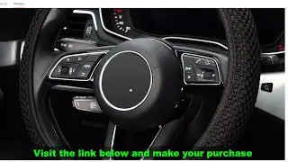 KAFEEK Elastic Stretch Steering Wheel Cover,Warm in Winter and Cool in Summer, Universal 15 inch, Mi