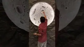 Handover, moon light project, texture moon art work with stone wall design #stonedesign #wallart