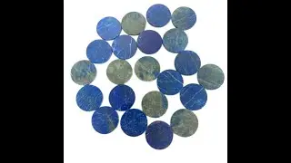 Lapis Copper 27mm Round Smooth Cabochon Calibrated Gemstones