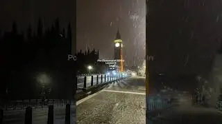 First snow of 2025 in London ❄️❤️#londonmoments #london #snow #snowfall #snowinlondon