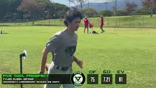 Tyler Clark, OF/RHP, University Laboratory (HI) 2024, Five Tool Hawaii Sandlot Classic
