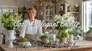 Soft & Romantic Farmhouse Easter Decor | Vintage Whites, Fresh Greens & Handmade Touches